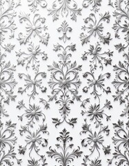 Ornate Floral Pattern on White Background