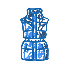 gilet outerwear female icon doodle illustration
