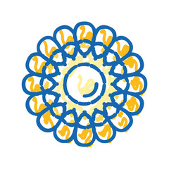 corn cut cob yellow icon doodle illustration