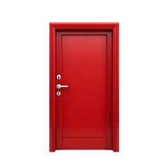 A striking, vibrant red door. This image is clean, modern, and symbolizes entry and opportunity