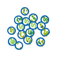 peas seed grain icon doodle illustration