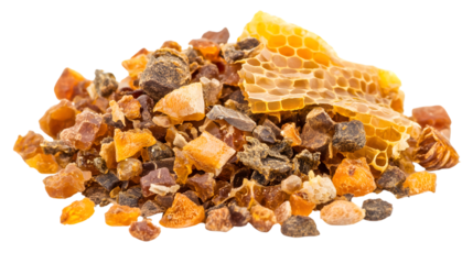 Natural Propolis Mixture on White Background for Health and Wellness Visuals