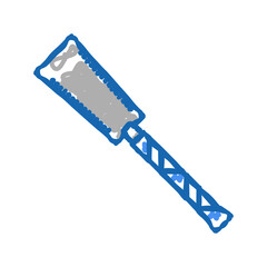 japanese hand saw icon doodle illustration