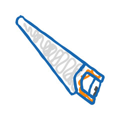 rip cut saw icon doodle illustration
