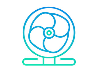 Fototapeta premium Simple Vector Illustration of a Mini-Split Air Conditioner. Clean line art illustration of a mini-split air conditioner.