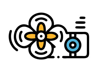 Simple Vector Illustration of a Mini-Split Air Conditioner. Clean line art illustration of a mini-split air conditioner.