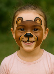 Teddy Bear Face Paint Smiles