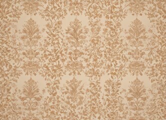 Elegant damask floral pattern on beige background, classic, surface, acanthus