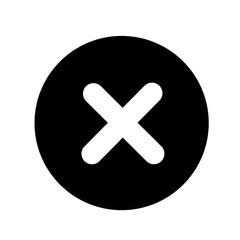 Fototapeta premium white cross icon sign with black circles