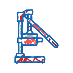juicer pomegranate icon doodle illustration