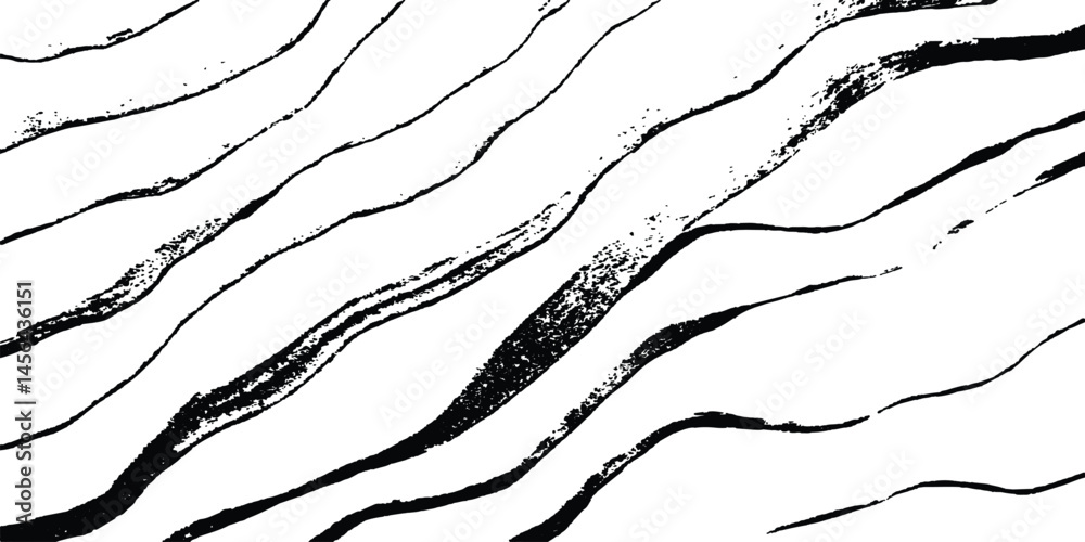 Poster black flowing wave lines on white transparent background. abstract wave line for banner, template, w