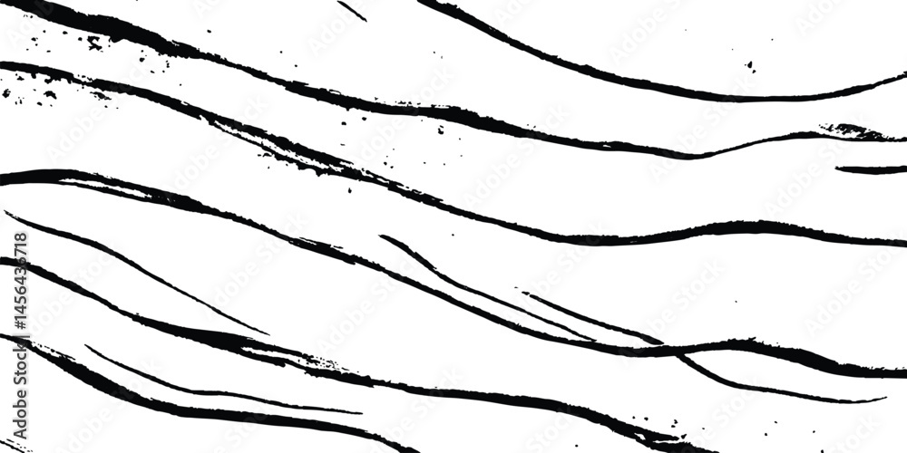 Poster black flowing wave lines on white transparent background. abstract wave line for banner, template, w