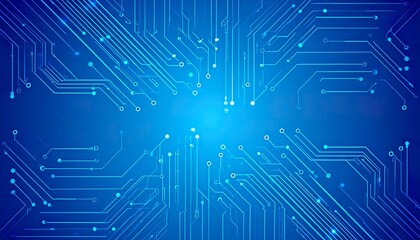 Abstract blue technological background with circuit board pattern design
