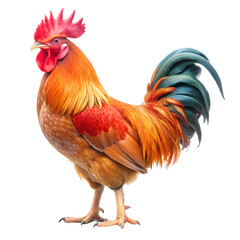 Fototapeta premium Majestic Rooster Image HighResolution Farm Animal Photo on Transparent background