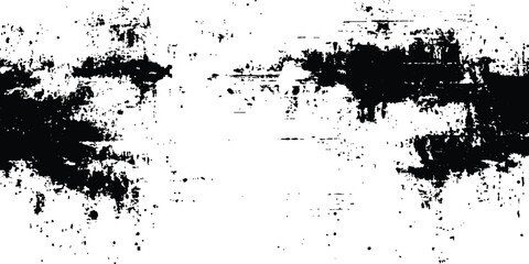 Fototapeta premium Abstract grunge concrete wall distressed texture isolated on white background. Vector black grunge texture background design. Black texture with distressed patterns on a Wall Surface. 