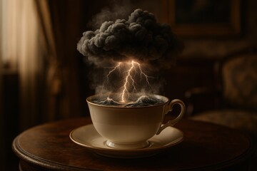 Storm in a teacup, metaphor for exaggerated problems and stress