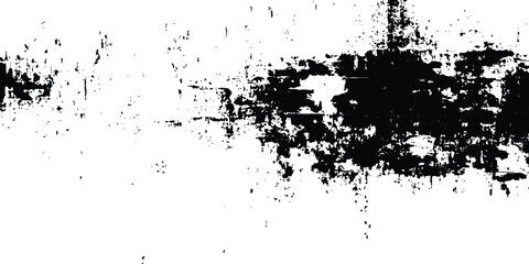 Abstract grunge texture background design. Vector grunge black and white distressed texture background. contrast with bold black brush strokes applied over a white surface, evoking a raw, textured. 