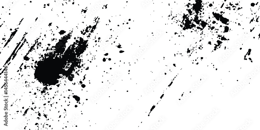 Aufkleber vector grunge black and white distressed texture transparent white background. abstract black ink sp