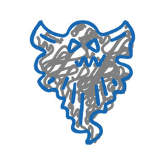 demon ghost icon doodle illustration