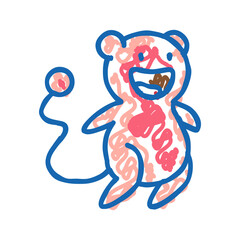 cute monster funny icon doodle illustration