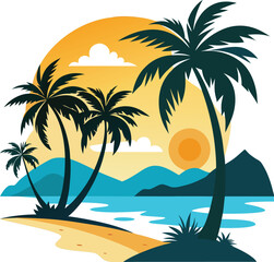 Obraz premium A TROPICAL BEACH BECTOR