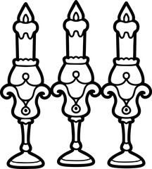 Fototapeta premium candle doodle