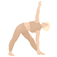 young gen z millennial light skin tone woman practicing yoga breathing meditation mindfulness transparent background png self love aura seven chakras wellness spirituality energy healing fitness