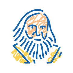 mendeleev chemistry icon doodle illustration