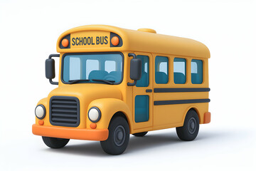 Colorful cartoon school bus design for kids.