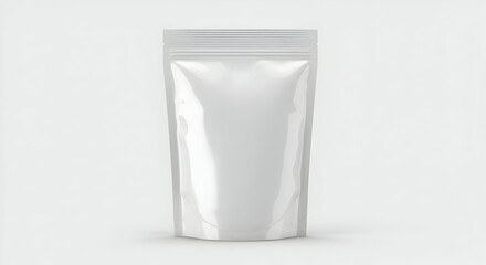 Blank Packaging Bag Mockup Clear Container on White