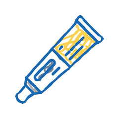 Obraz premium hydrocortisone ointment first aid icon doodle illustration