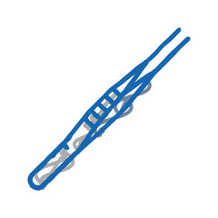 tweezers first aid icon doodle illustration