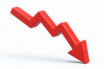 Red downward arrow indicating negative trends.