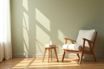 Fototapeta premium Warm interior with inviting chair