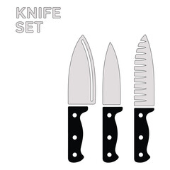 A silhouette of knife icon vector on a white background