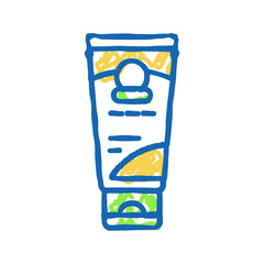 smudge cream cosmetic icon doodle illustration