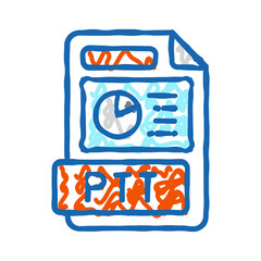 ppt file format document icon doodle illustration