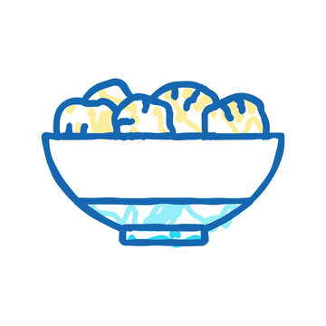 kashk milk product dairy icon doodle illustration
