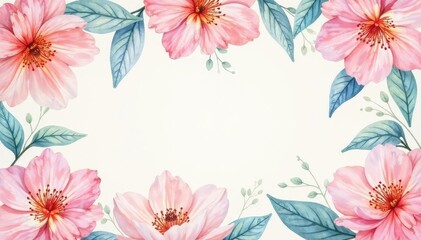 Delicate watercolor blooms, soft pastel hues, repeating pattern, seamless, botanical