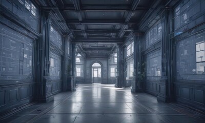 Blueprint photo effect, technical architectural feel, digital art,  construction plan,  schematic,  structural design