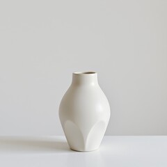 Minimalist Ceramic Vase on White