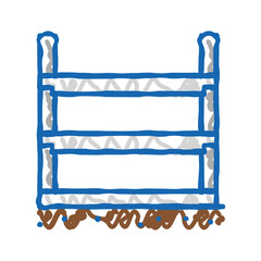 Fototapeta premium rcc beam building structure icon doodle illustration