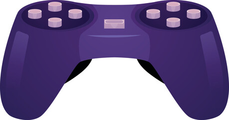 Vector illustration of gamepad or joystick in purple color.