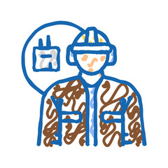 manufacturing engineer technology icon doodle illustration