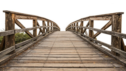 Old Timber Bridge Isolated – High-Resolution PNG