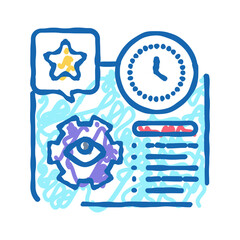 show your organization skills icon doodle illustration
