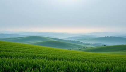 Fototapeta premium Rolling Green Hills Landscape