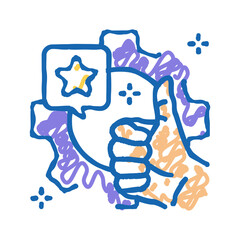 show competence icon doodle illustration
