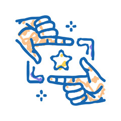 maintain focus icon doodle illustration