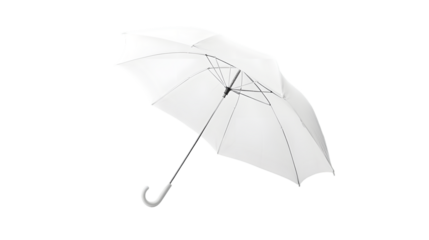 Stylish White Umbrella Mockup for Branding on White Background